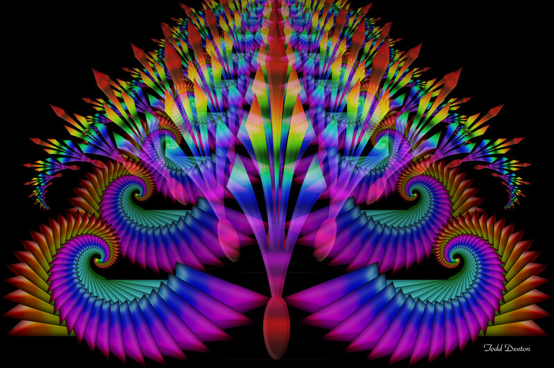 Colorful Fractal Design — Purple