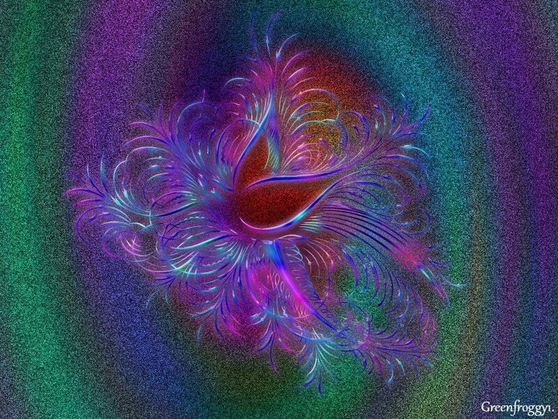 Colorful Fractal Design — Purple, Vibrant