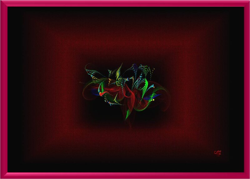Colorful Fractal Design — Red