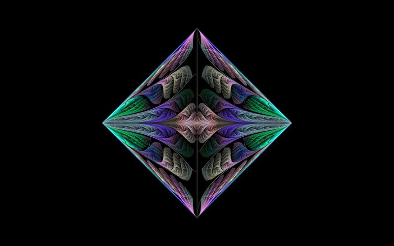 colorful fractal diamond