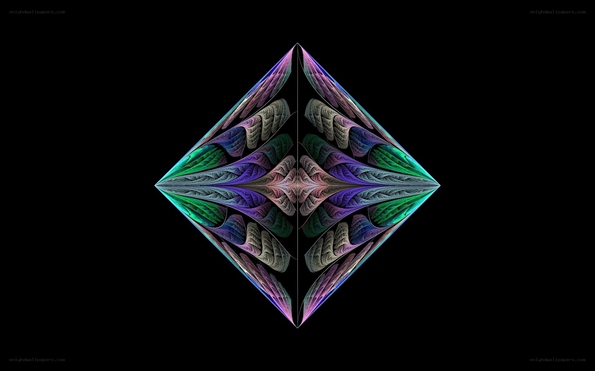 colorful fractal diamond