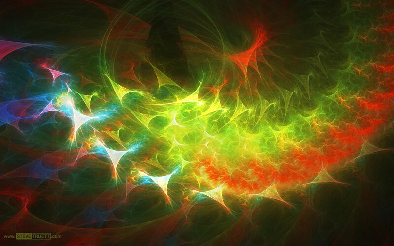 colorful fractal energy burst
