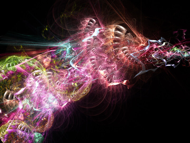 Colorful fractal energy burst
