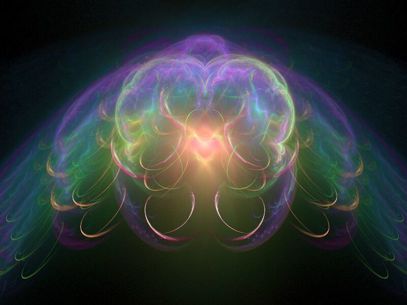 colorful fractal energy burst