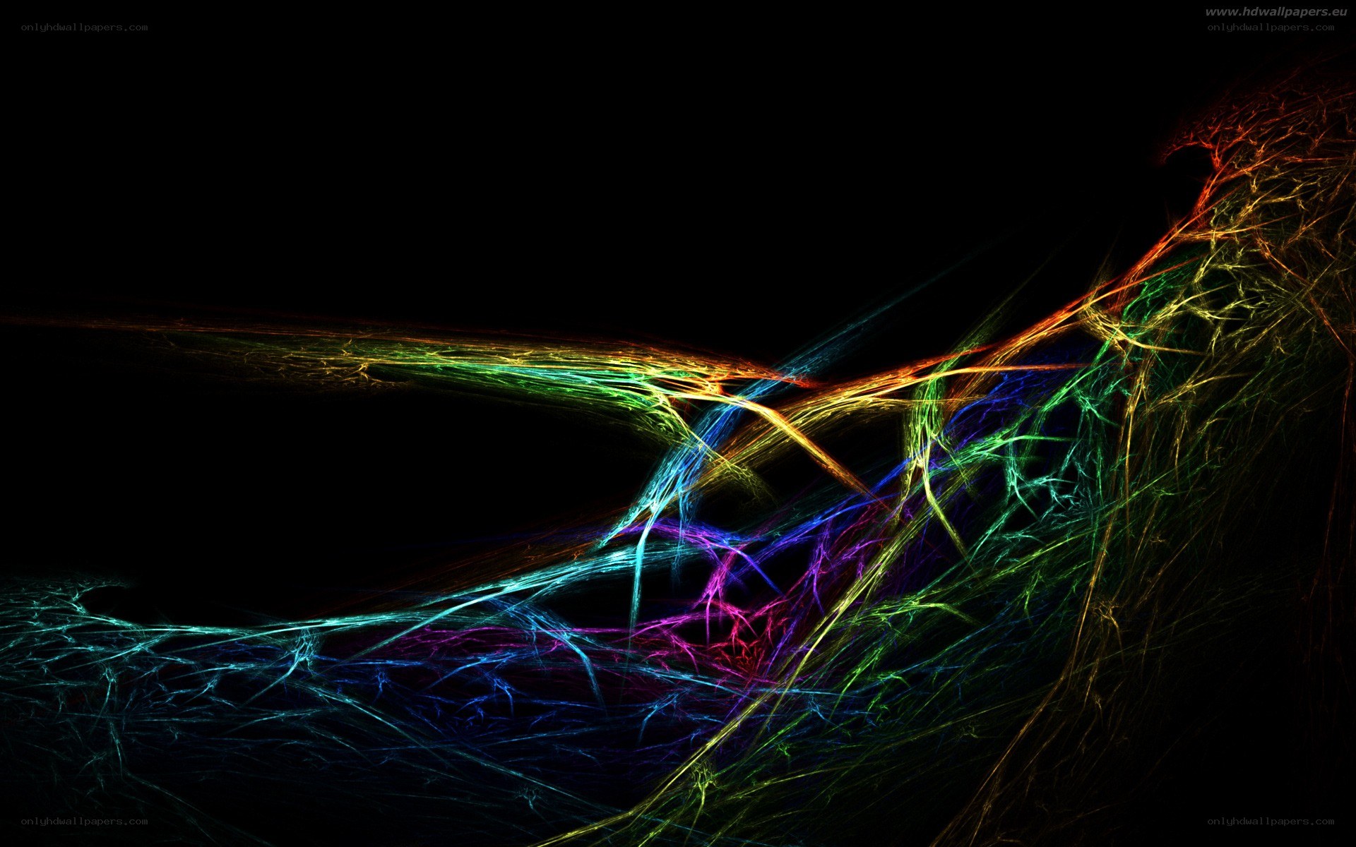 colorful fractal energy lines