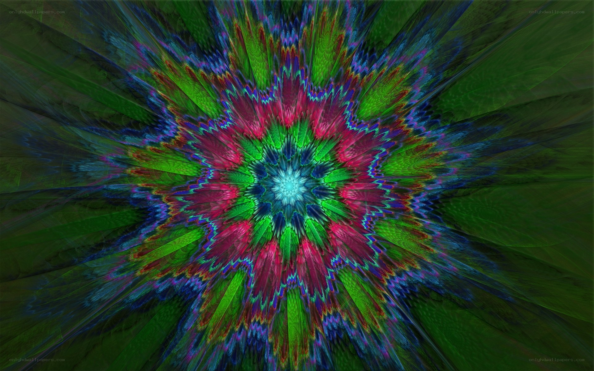 Colorful fractal explosion