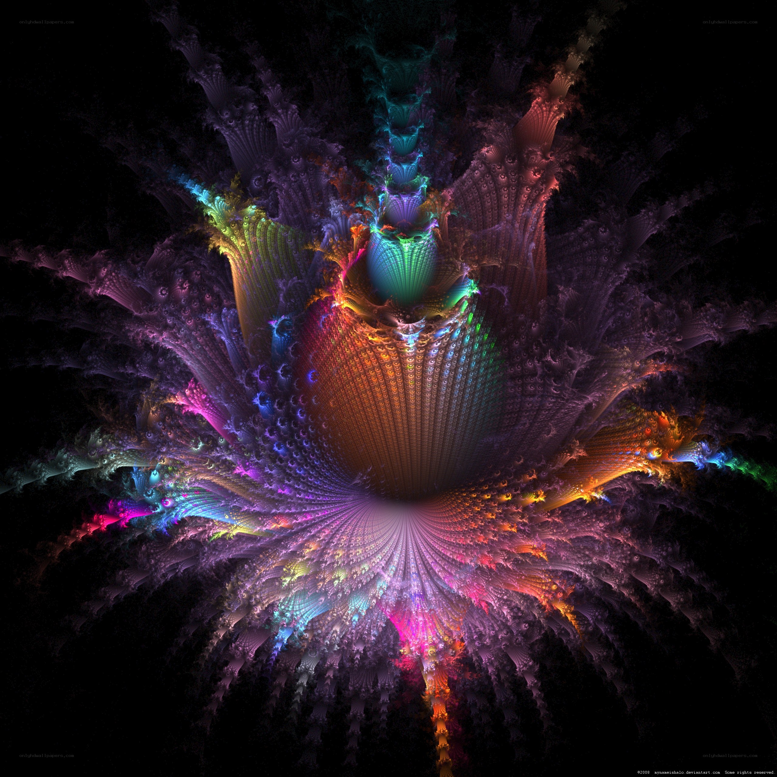 colorful fractal explosion