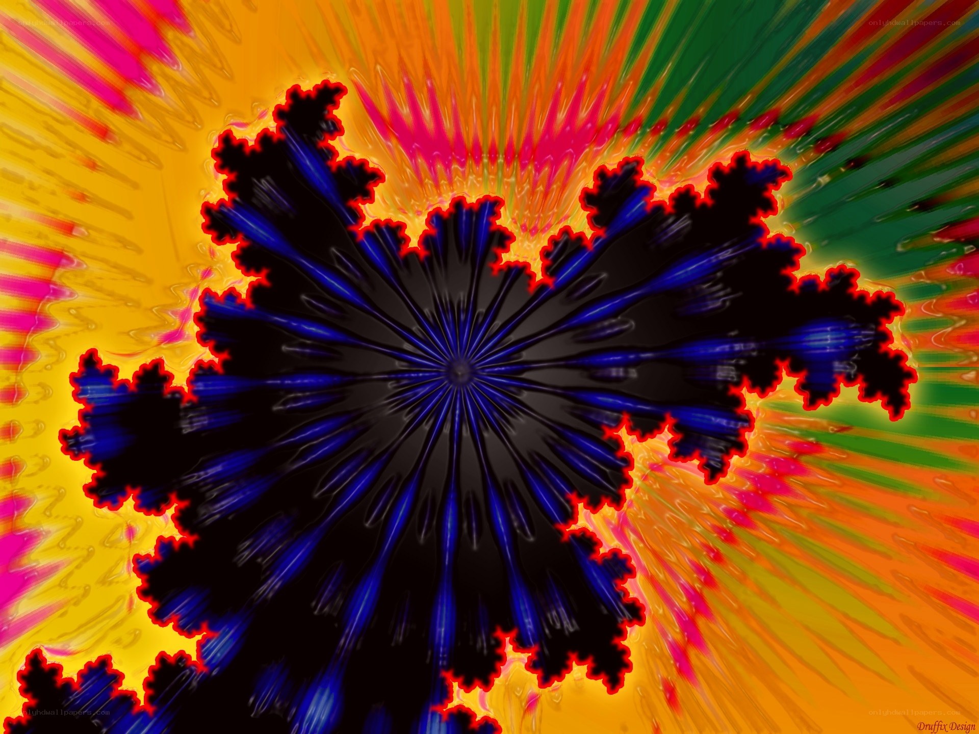 Colorful fractal explosion