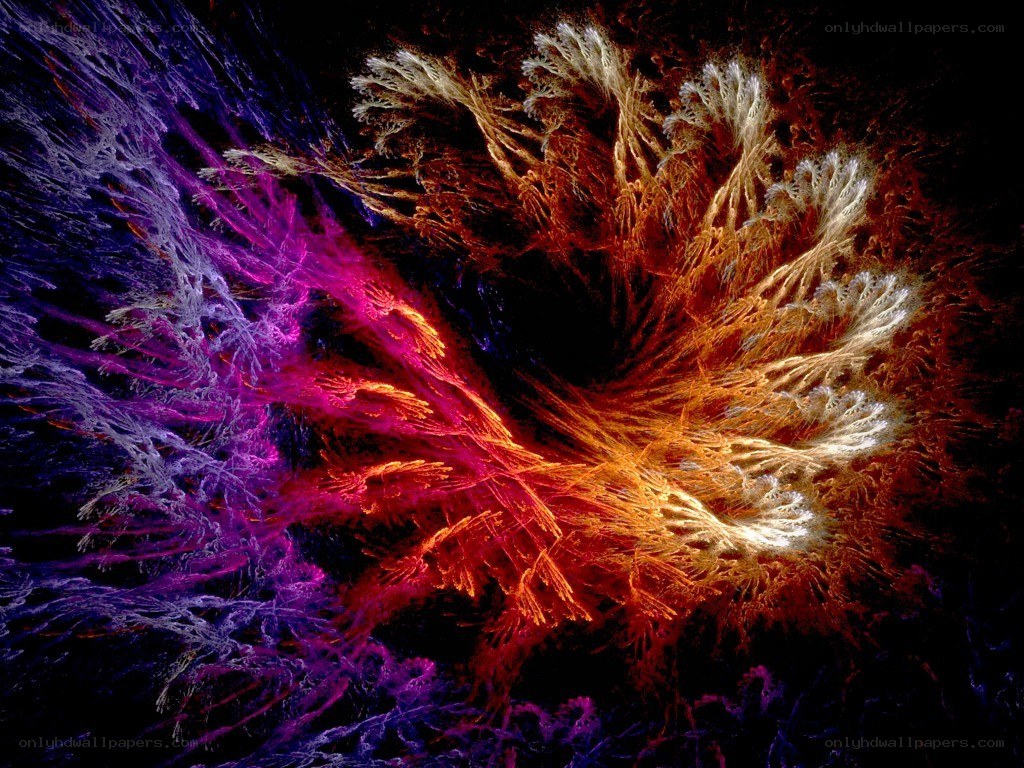 Colorful fractal explosion