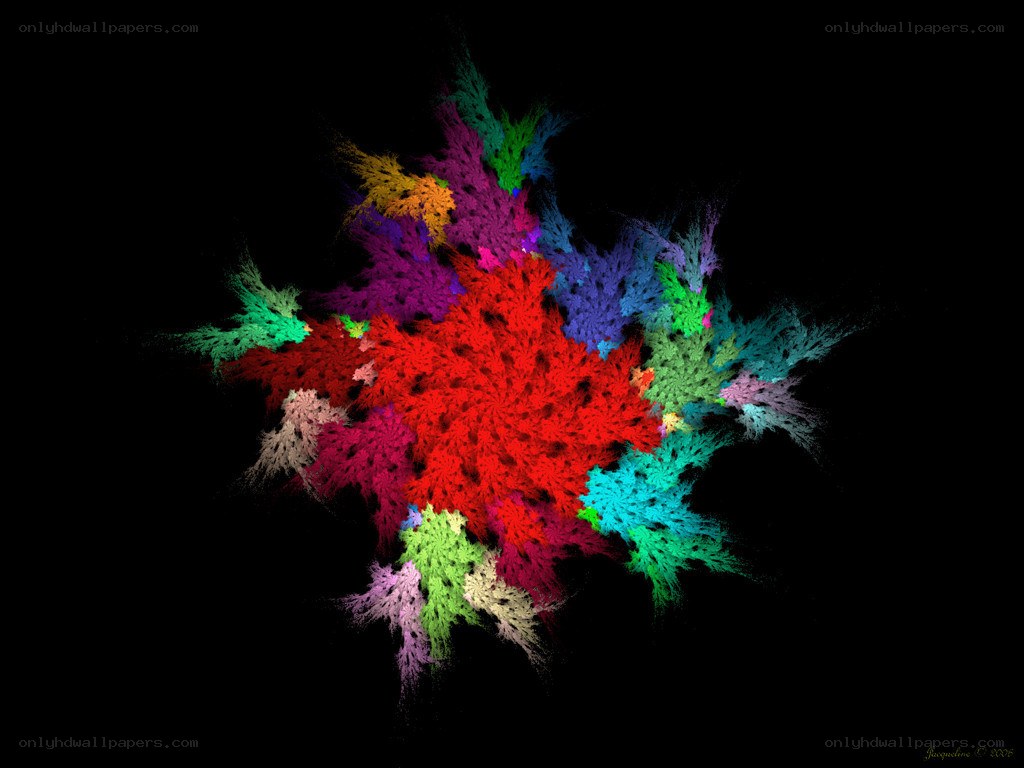 Colorful fractal explosion