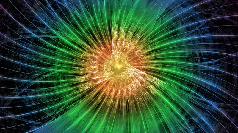 Colorful Fractal Explosion — Green, Energetic