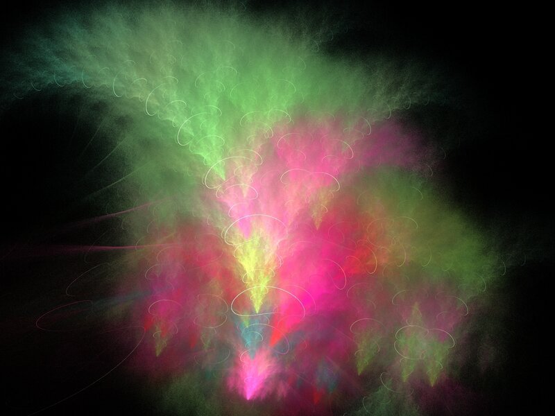 Colorful Fractal Explosion — Green