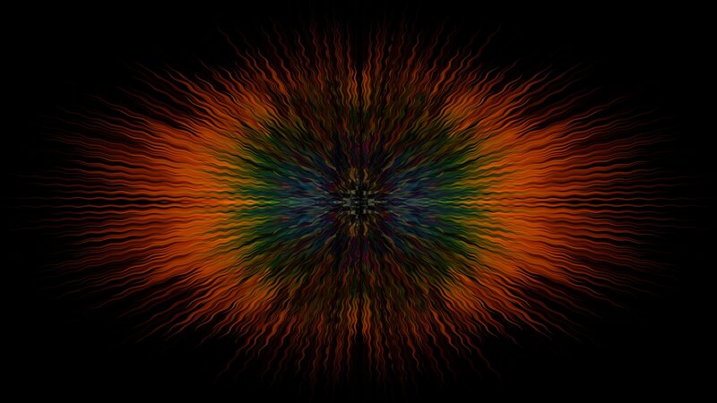 Colorful Fractal Explosion — Orange, Dramatic