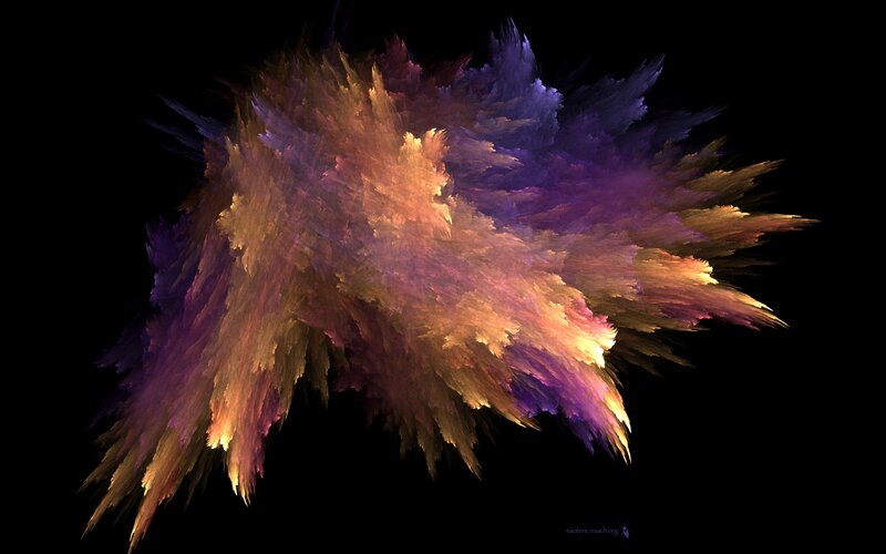 Colorful Fractal Explosion — Purple, Dramatic, Abstract