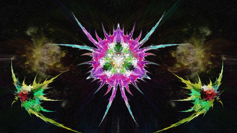 Colorful Fractal Explosion — Purple, Dramatic, Night