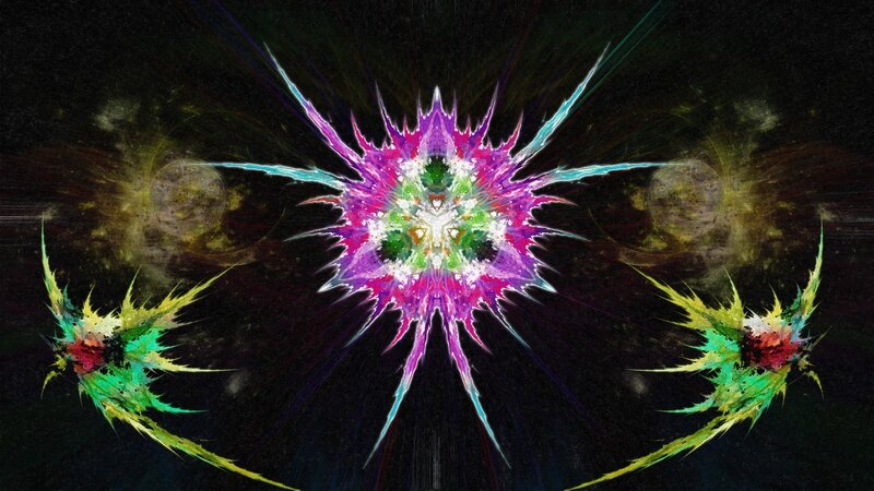 Colorful Fractal Explosion — Purple, Dramatic