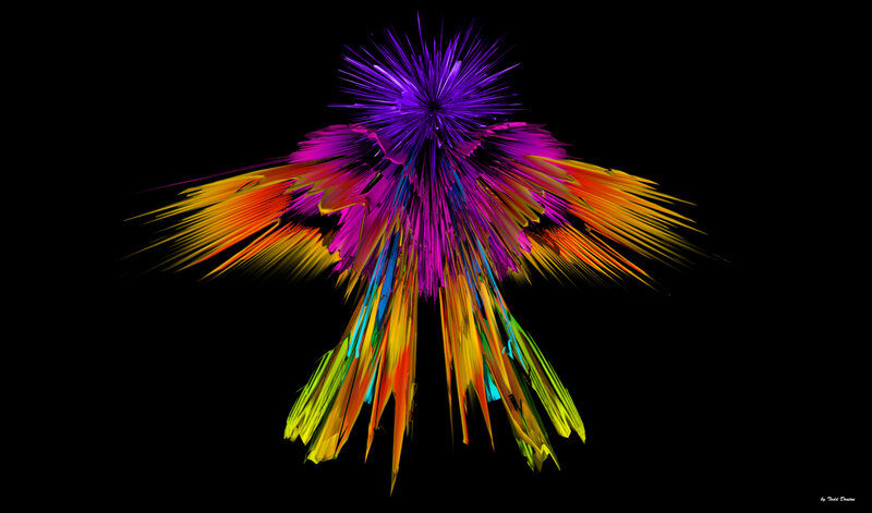 Colorful Fractal Explosion — Purple, Vibrant