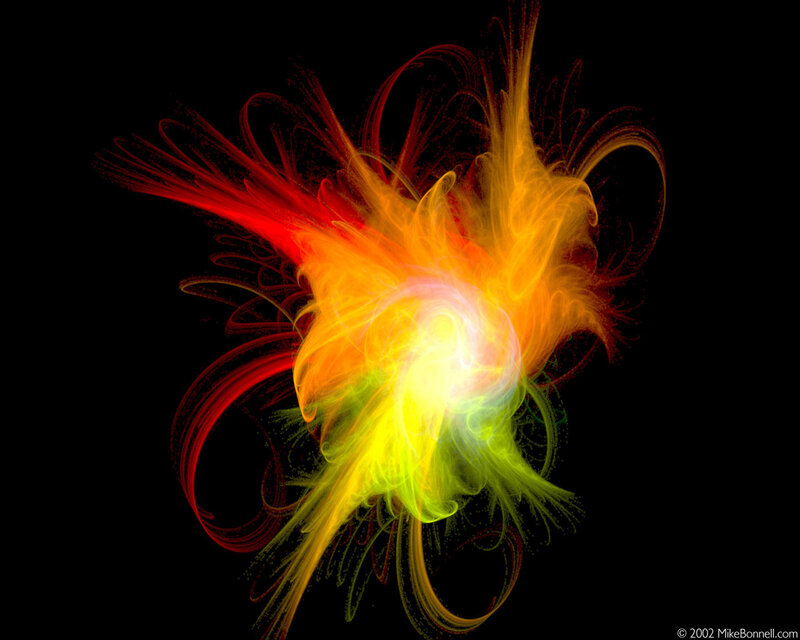 Colorful Fractal Explosion — Red, Dynamic