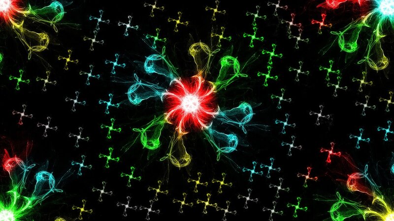 Colorful Fractal Explosion — Red, Energetic