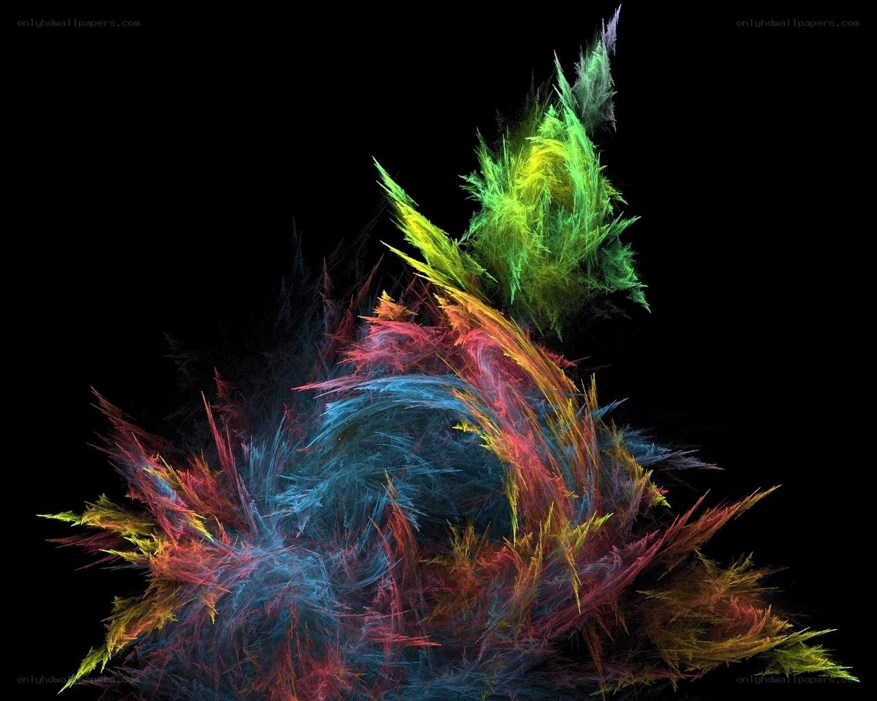 Colorful fractal explosion