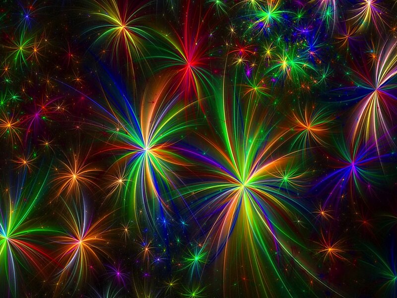 Colorful Fractal Explosions — Green