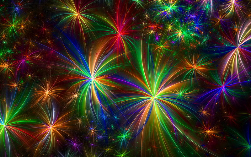 Colorful Fractal Explosions