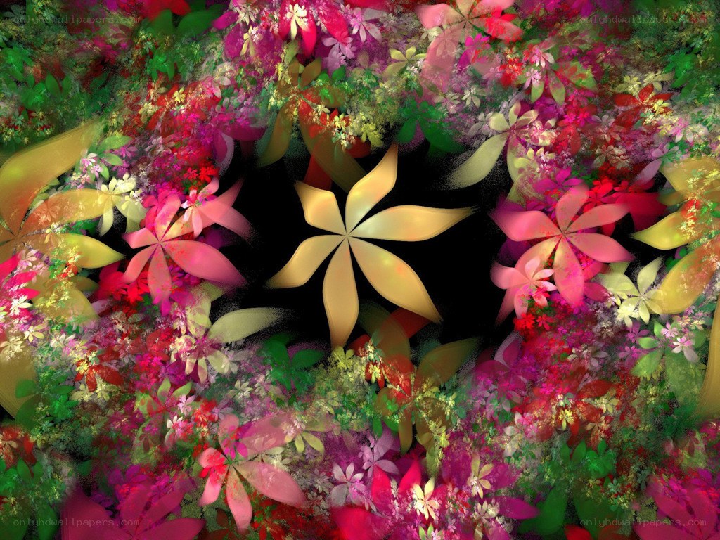 colorful fractal floral pattern