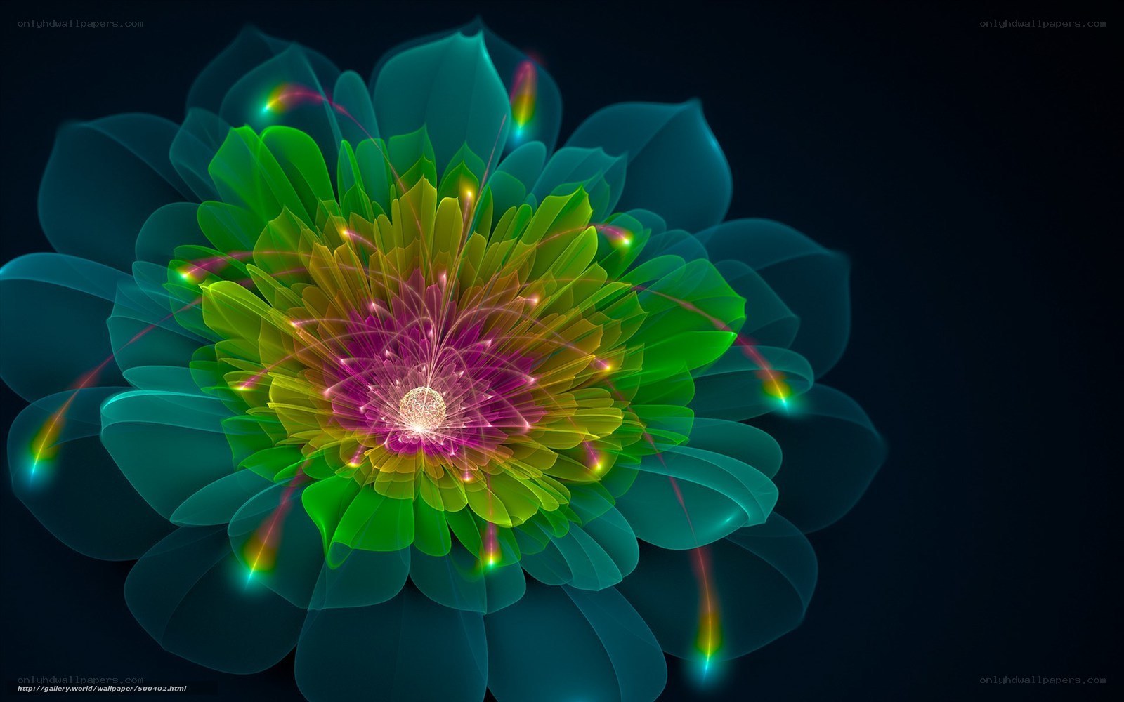 Colorful fractal flower