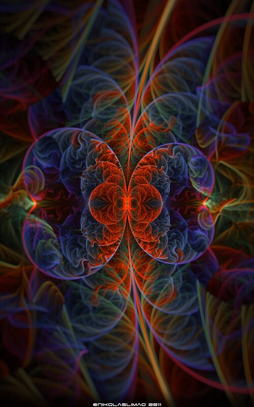 Colorful fractal flower