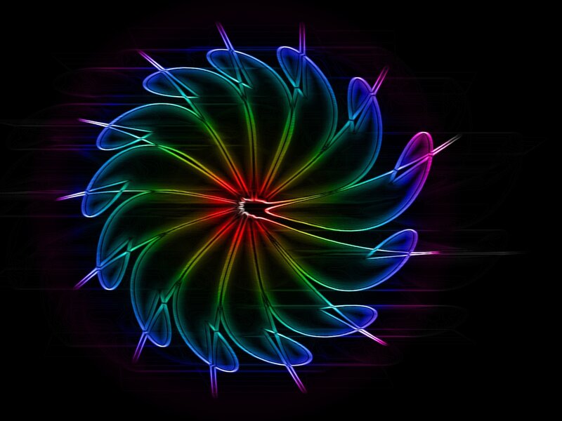 colorful fractal flower