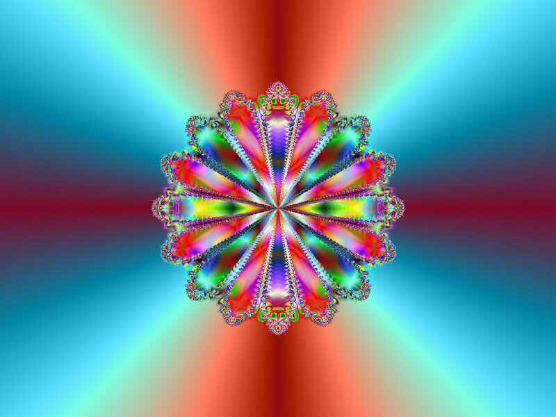 colorful fractal flower