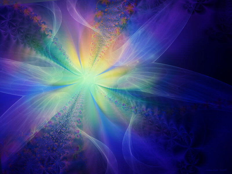 Colorful fractal flower
