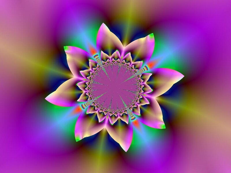 Colorful fractal flower