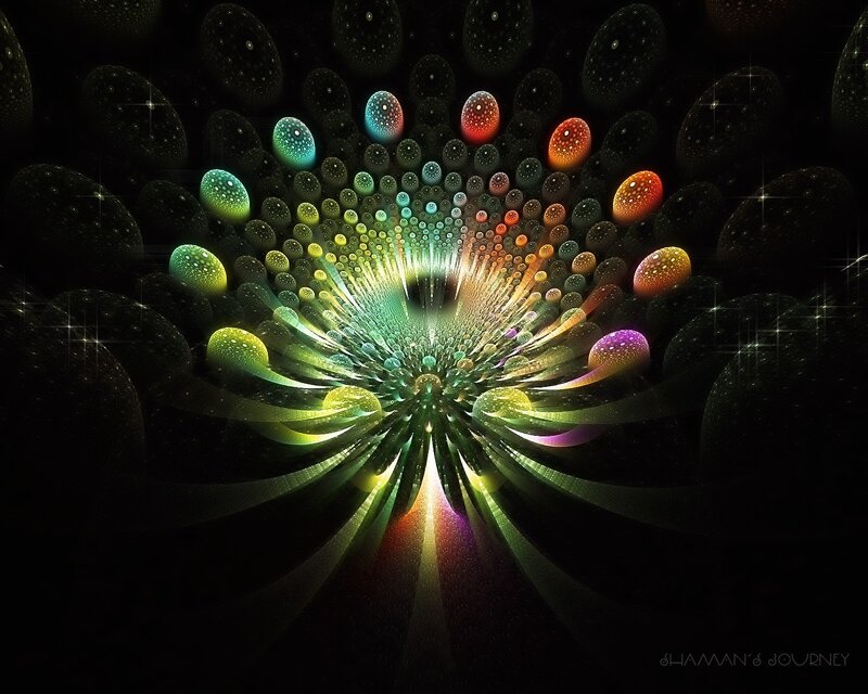 Colorful fractal flower