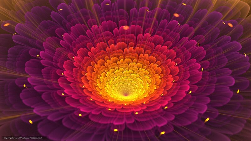 Colorful fractal flower