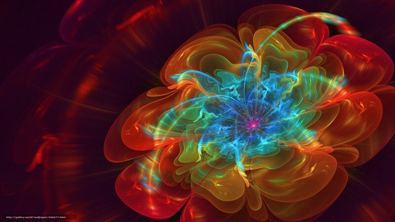 Colorful fractal flower