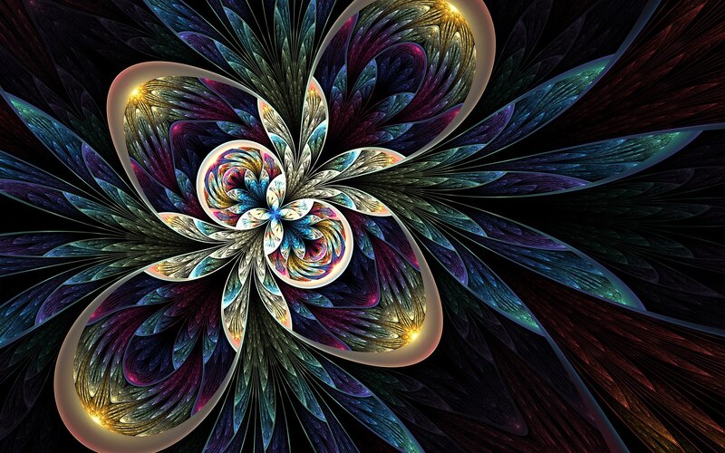 colorful fractal flower design