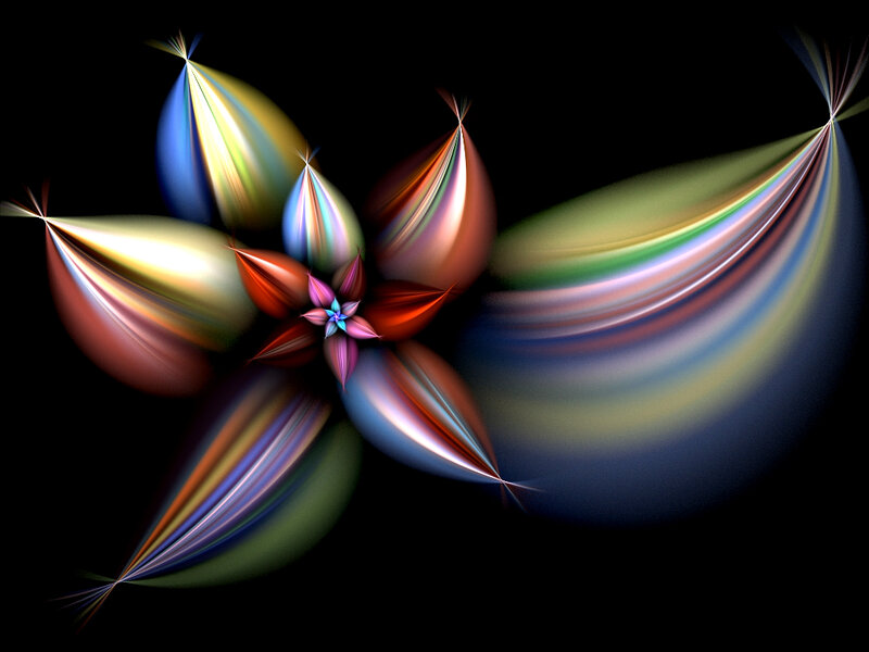 Colorful fractal flower design