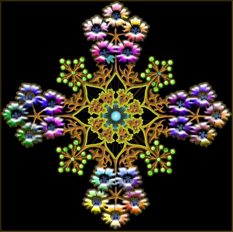 colorful fractal flower design