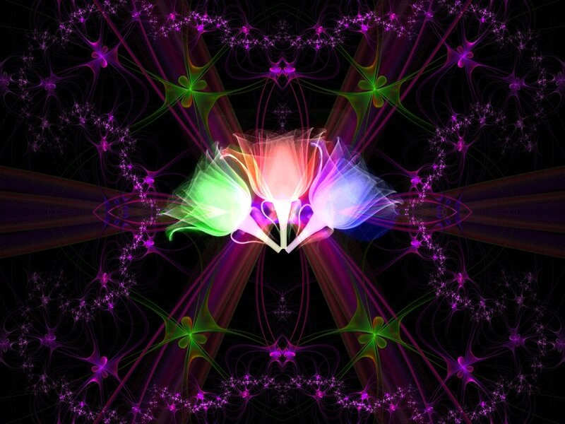 Colorful fractal flower design