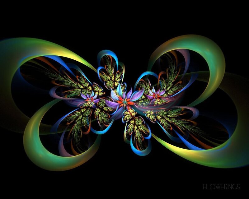 Colorful fractal flower design