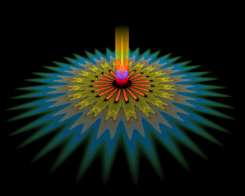 colorful fractal flower design