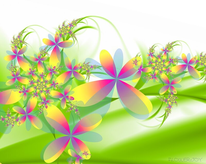 Colorful fractal flower design