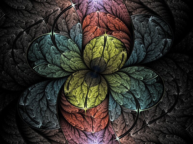 colorful fractal flower pattern