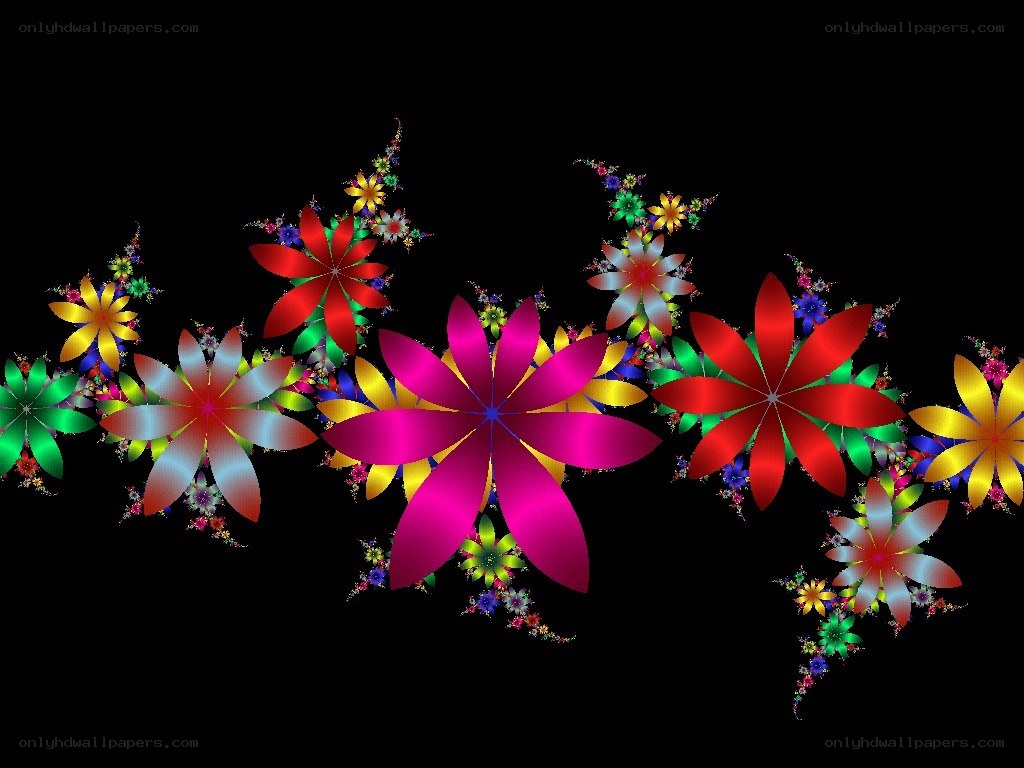 colorful fractal flower pattern
