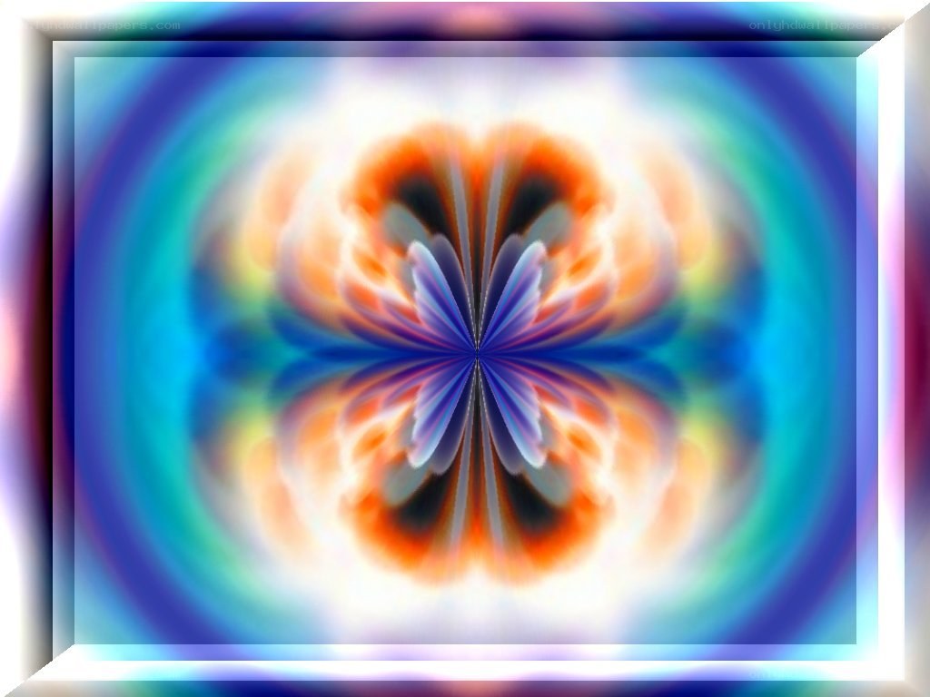 Colorful fractal flower pattern