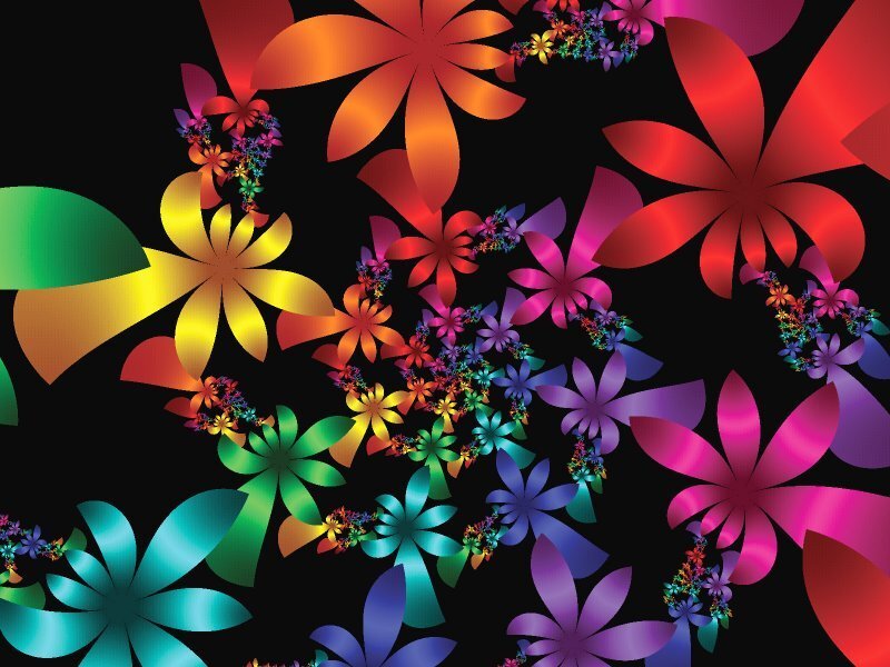 colorful fractal flower pattern