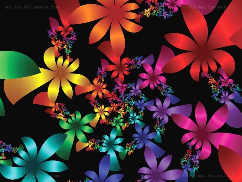 colorful fractal flower pattern