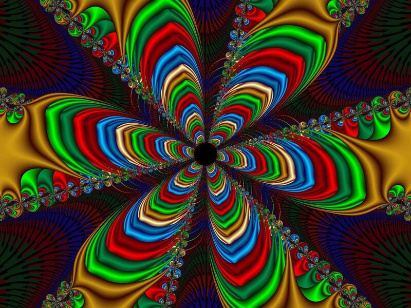 colorful fractal flower pattern