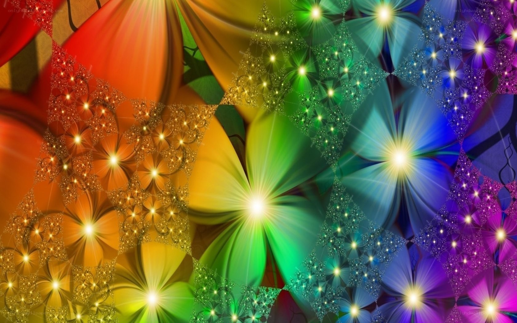 colorful fractal flower patterns